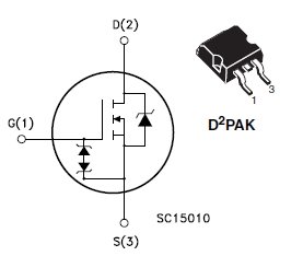 STB14NK60ZT4, N-channel 600V - 0.45Ом - 13.5A Zener-protected SuperMESHTM Power MOSFET